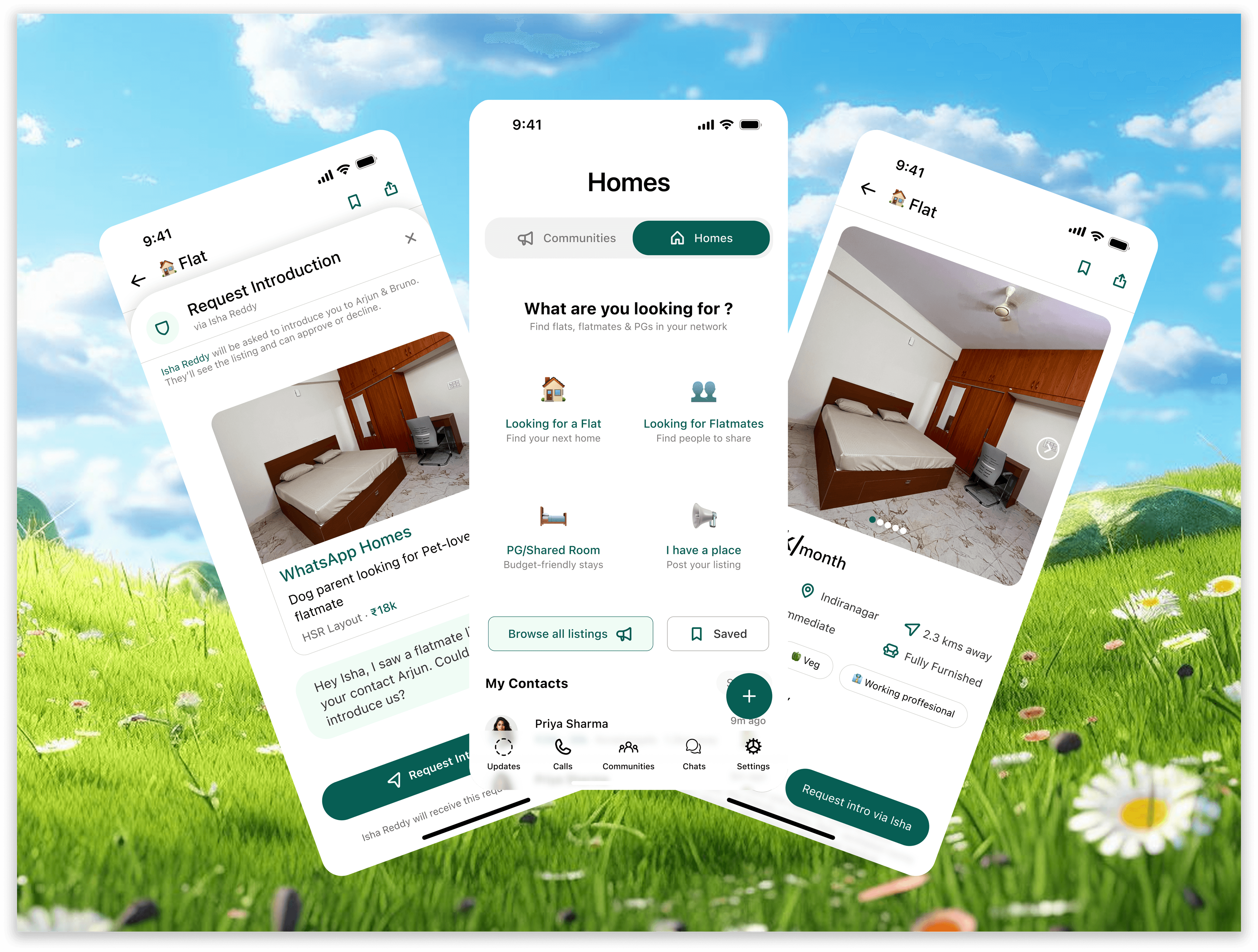 WhatsApp Find Flat & Flatmates