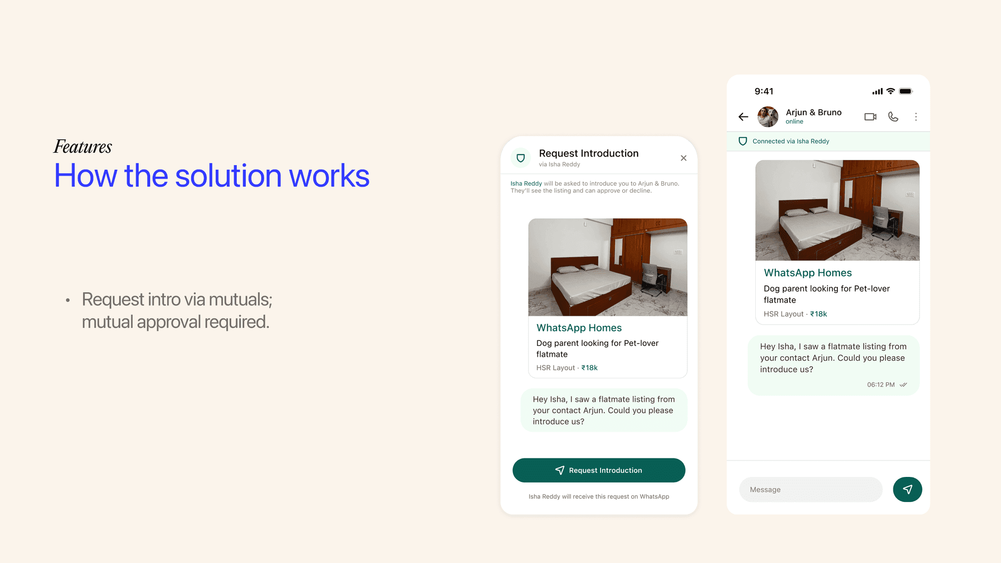 WhatsApp Find Flat & Flatmates case study