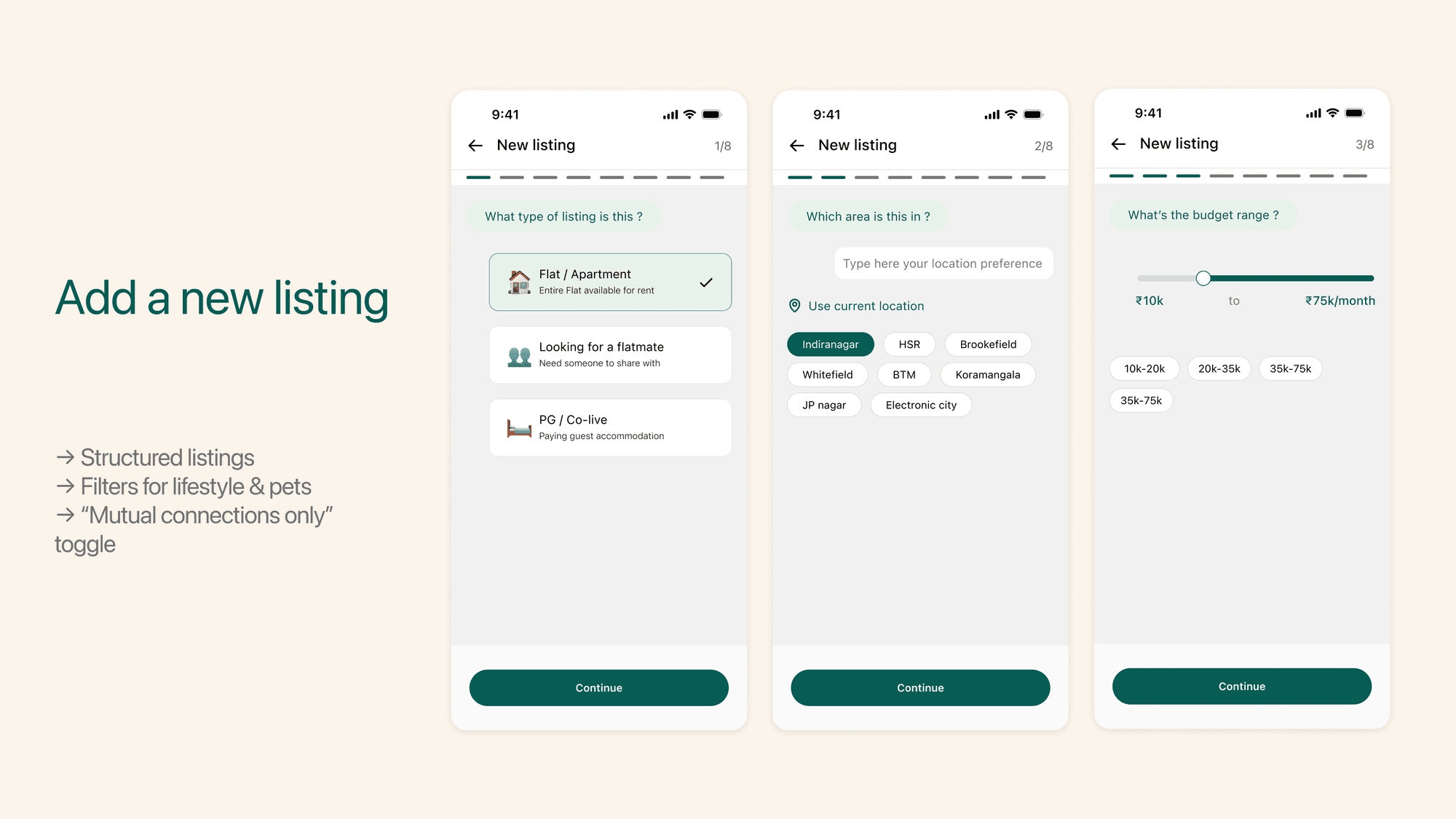 WhatsApp Find Flat & Flatmates case study